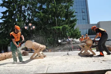 Дървосекачи се състезават в Разлог