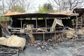 Пожар изпепели ресторант в Балчик