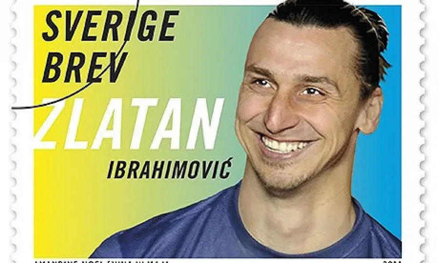 Пуснаха пощенски марки с лика на Ибрахимович