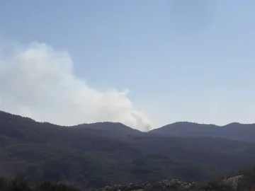 Пожар в Македония вдигна на крак наши огнеборци и горски