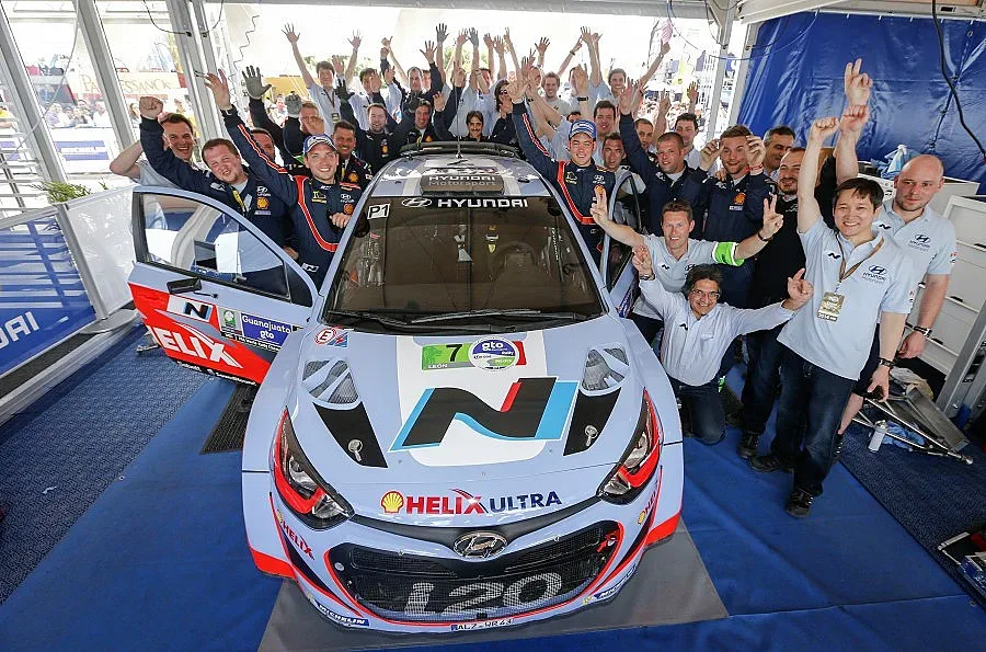 Първи подиум за Hyundai i20 WRC