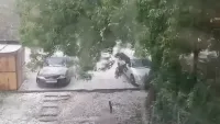 Невиждана градушка. 5 минути и всичко побеля