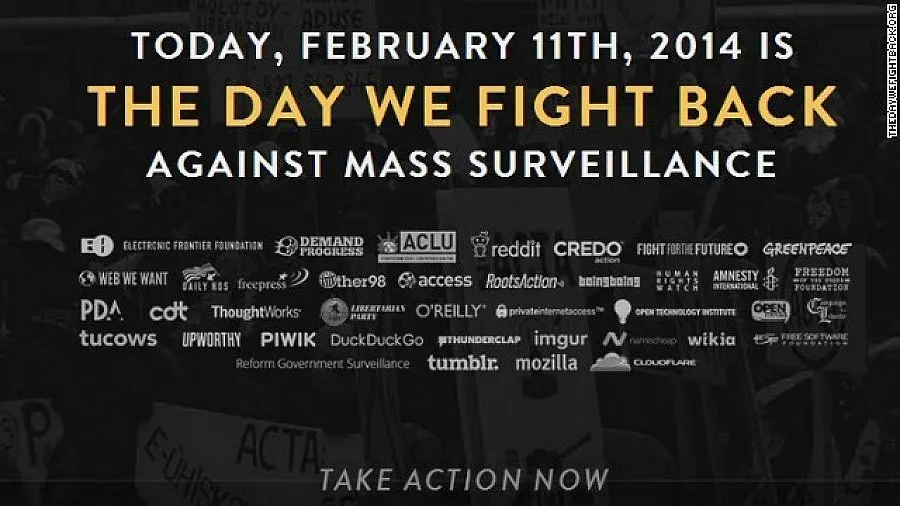 Хиляди сайтове протестираха срещу следеното