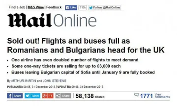 Британец с критики към Daily Mail за инвазията на българи