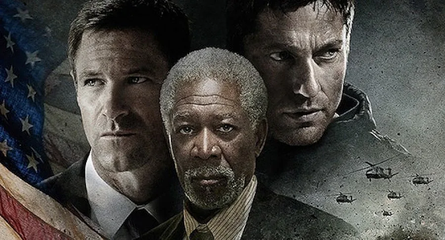 Джерард Бътлър, Салма Хайек, Аарън Екхарт на снимки у нас през 2014 г.