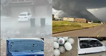 Градушка попиля колите в цял град