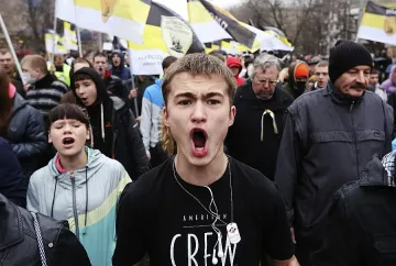 Арести на марш срещу имигранти в Москва