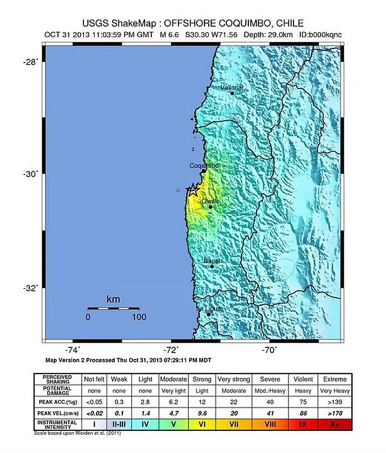 Земетресение от 6,6 край бреговете на Чили