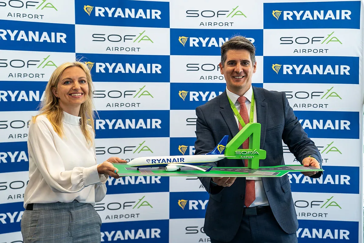 Райънеър превози 12 млн. пътници през летище София