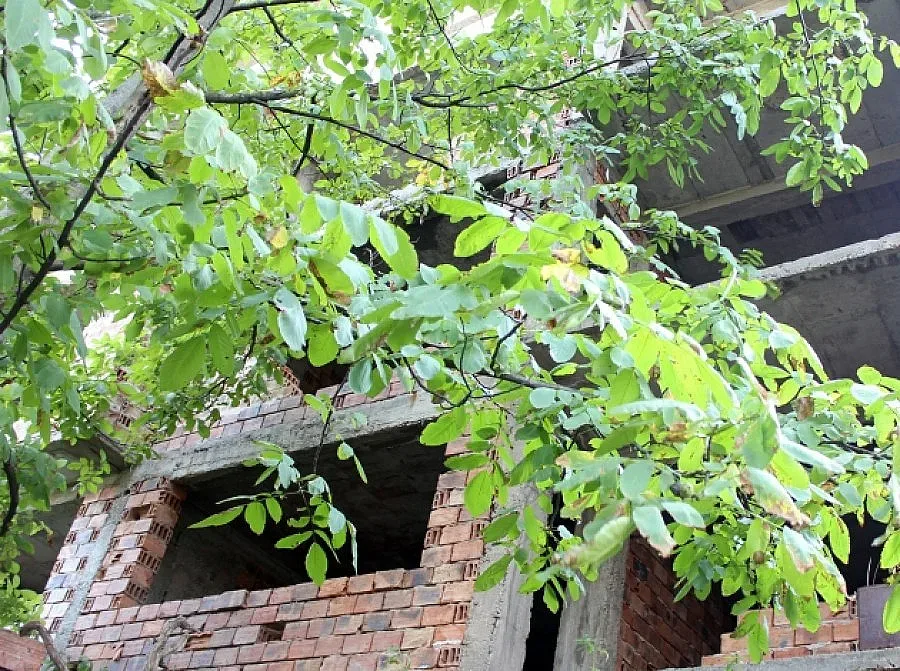 Бетонна козирка премаза млад мъж