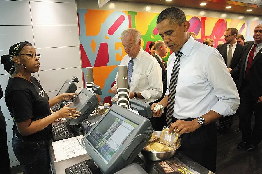 Обама на обяд в ресторант за бързо хранене