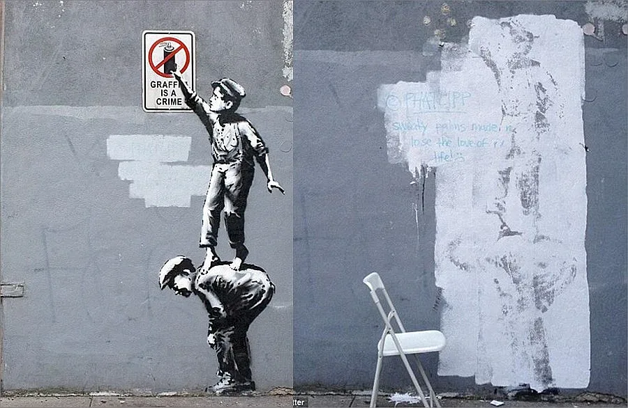 Наложиха цензура на уличния артист Банкси в Ню Йорк