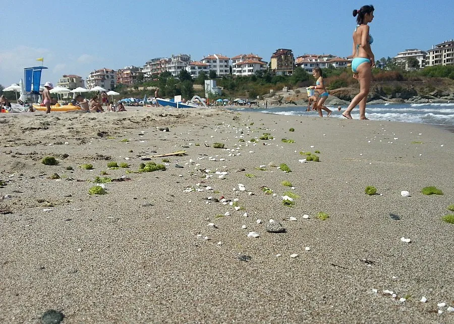 Белите гранули на плажа в Приморско били отпадна фракция
