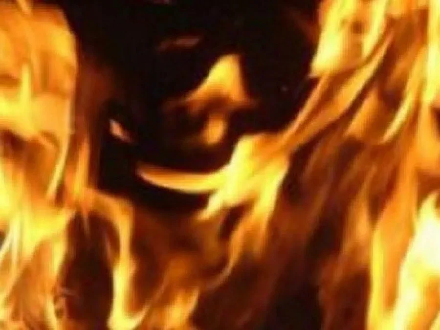 Пожар изпепели сграда, теле и агне