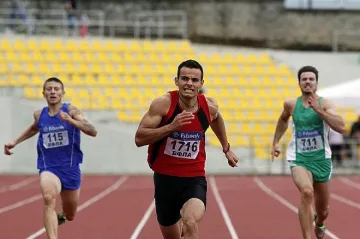 Денис Димитров на финал на 100 м на Евро 2013