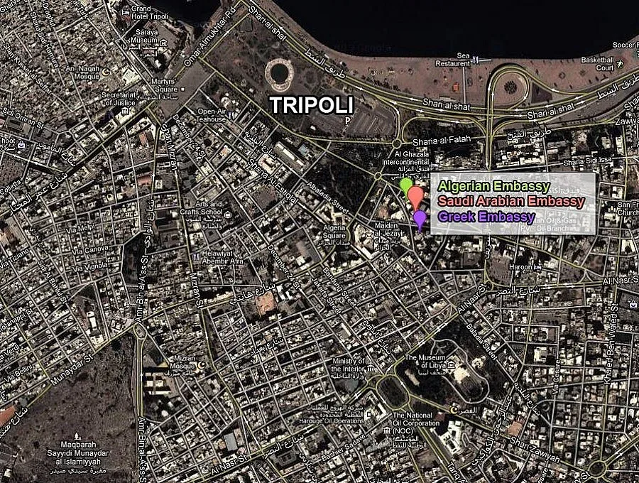 Бомба избухна пред гръцкото посолство в Либия