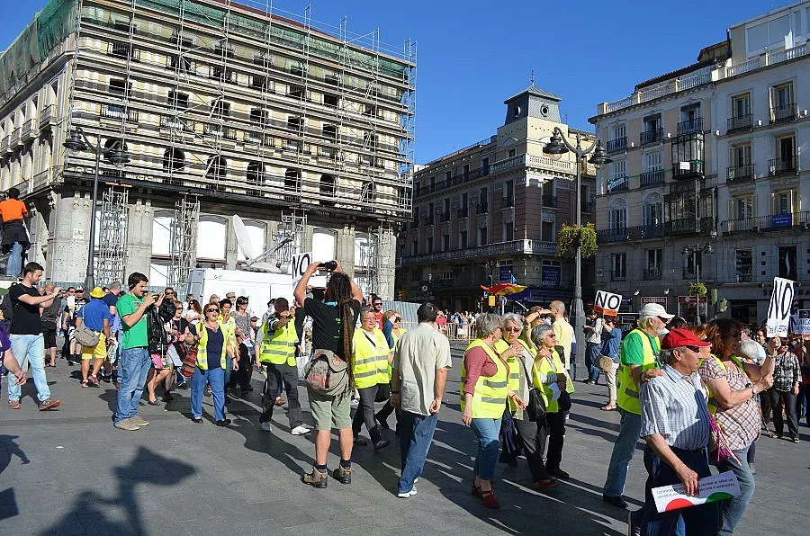 Масови демонстрации в Испания