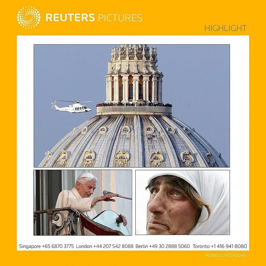 Хеликоптер отнесе папата в историята