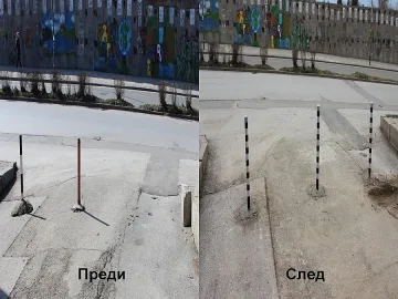 Обезопасиха улица с нови колчета