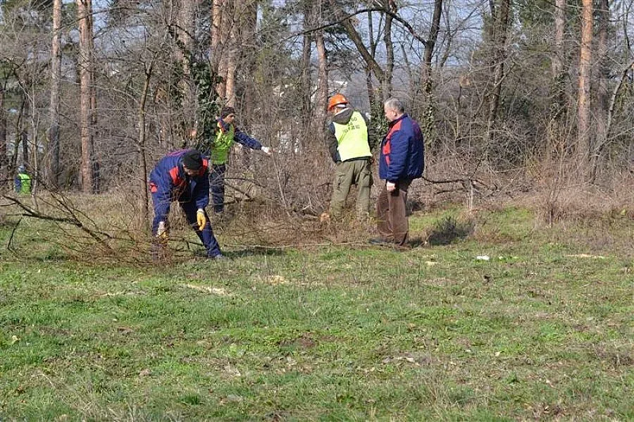 Общинари лъскат парк „Тюлбето“