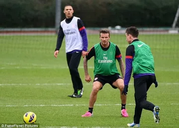 Бекъм поддържа форма с "Арсенал"