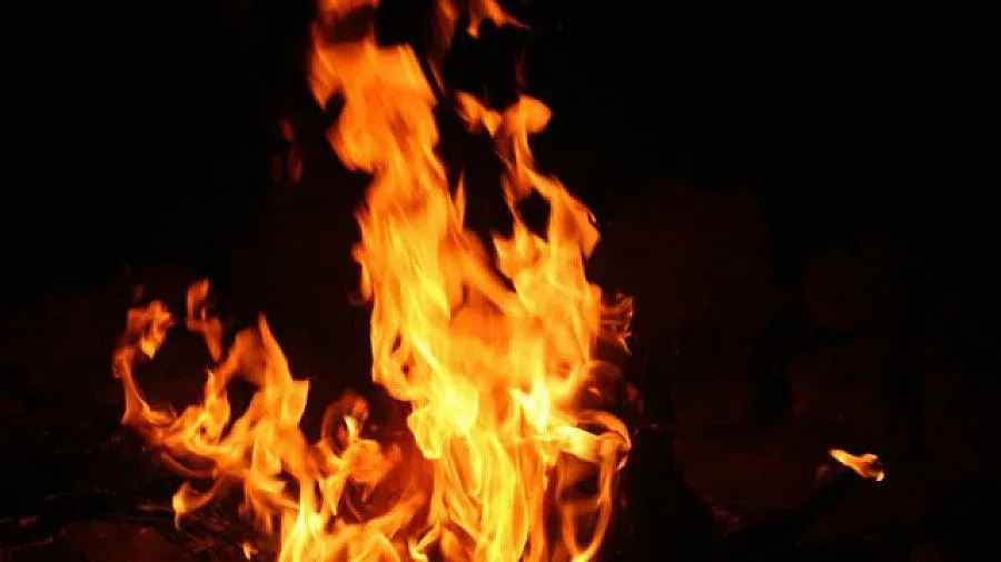 Влак с кюмюр пламна на гара