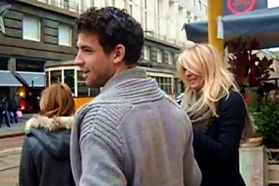 Маша на разходка с Гришо в Милано