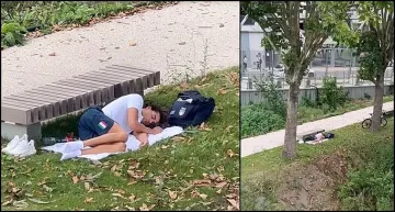 Шок! Секссимволът на Олимпиадата спи в парка
