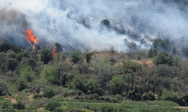 Военен хеликоптер гаси пожара над Витоша