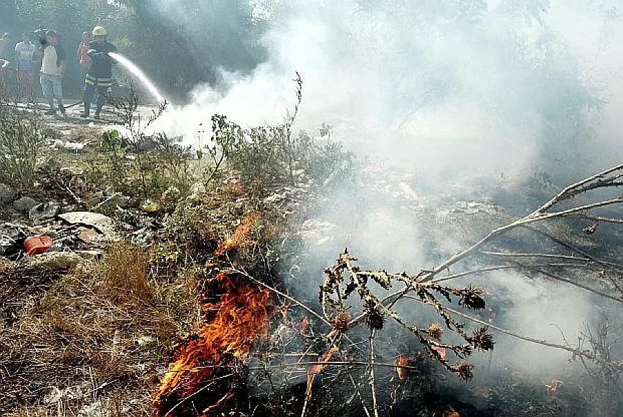 Гасят пожар над Рилския манастир
