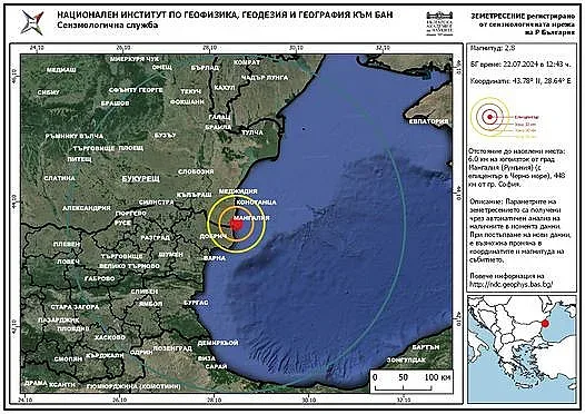 Трус удари Черно море! Къде се усети