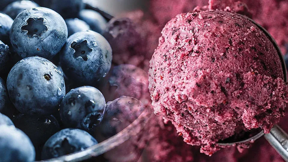 Свеж и кремообразен. Домашен сладолед с боровинки