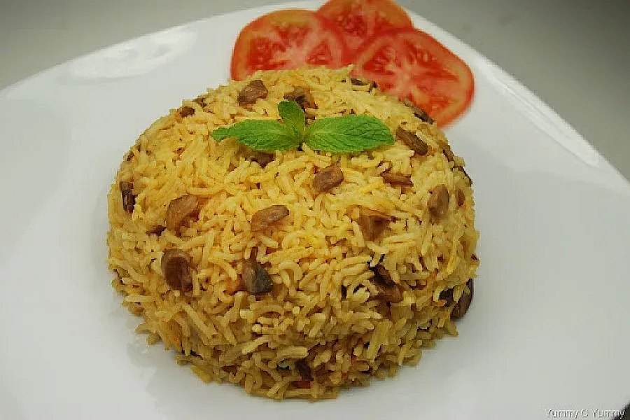 Гъби с ориз и куркума