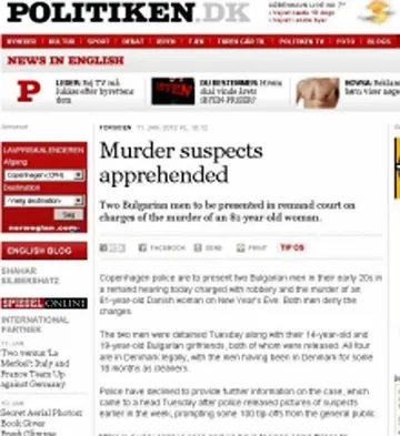 Окошариха двама нашенци в Дания за убийство на старица