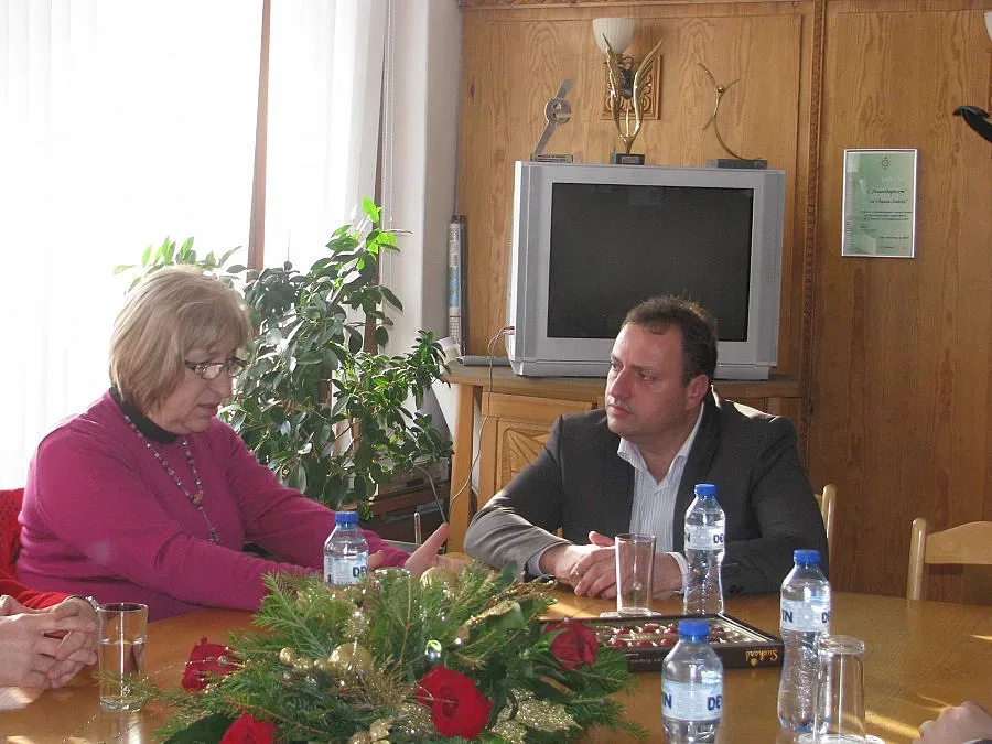 Цецка Цачева на оглед в Банско