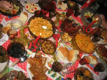 На Бъдни вечер с нечетен брой гозби на трапезата            