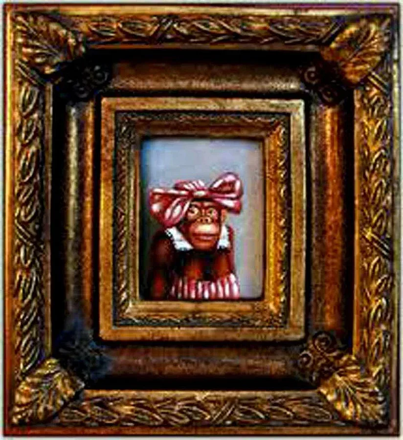 Рисуваща маймуна продава картини