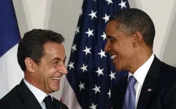 Обама и Саркози празнуват заедно края на операцията в Либия