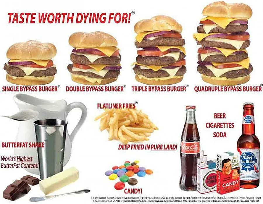 Бургер с 8000 калории в ресторант "Сърдечен удар"