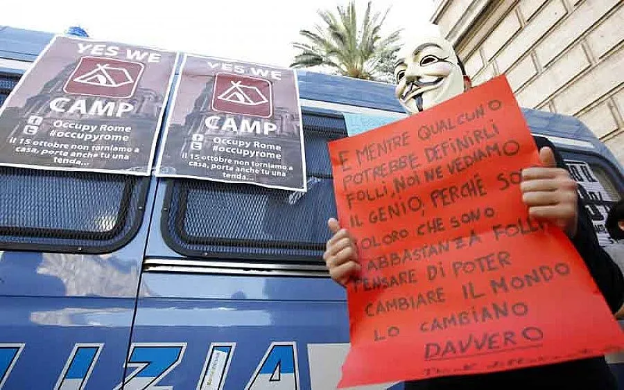 Протести заляха Италия