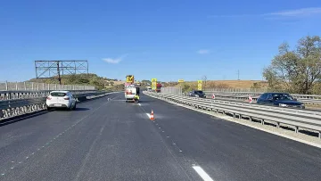 Възобновиха движението в ключов участък от магистрала "Тракия"