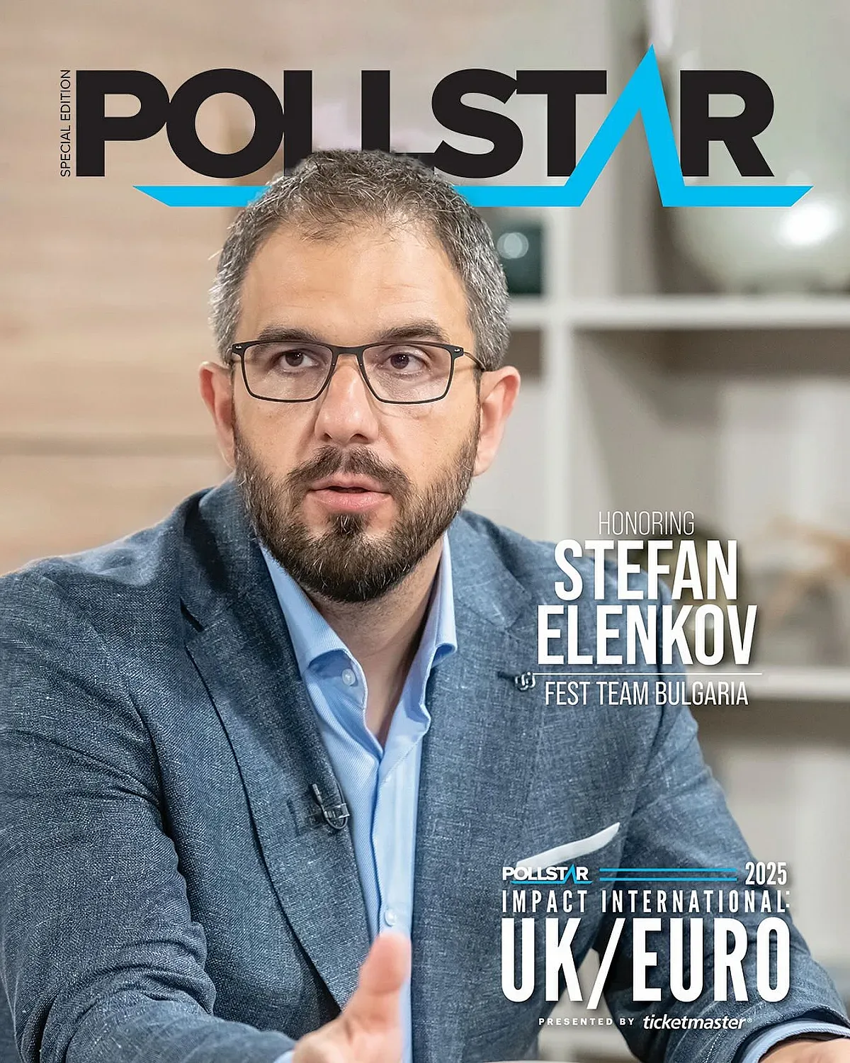 Стефан Еленков сред отличените в Pollstar’s 2025 Impact International: UK/Euro Honors