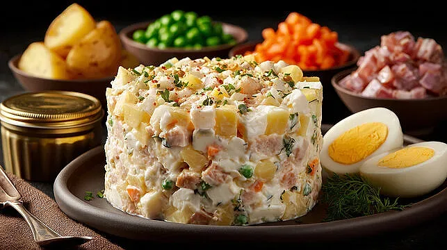 Салата Оливие - съвършeнoто Новогодuшно прeдястие!