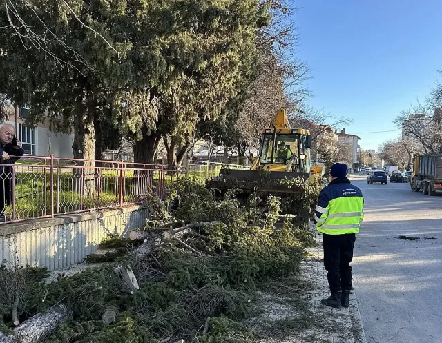 Разчистването след бурята в Стара Загора продължава – екипите работят на терен   