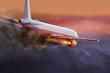 Ад в небето! "Боинг" излетя и се запали