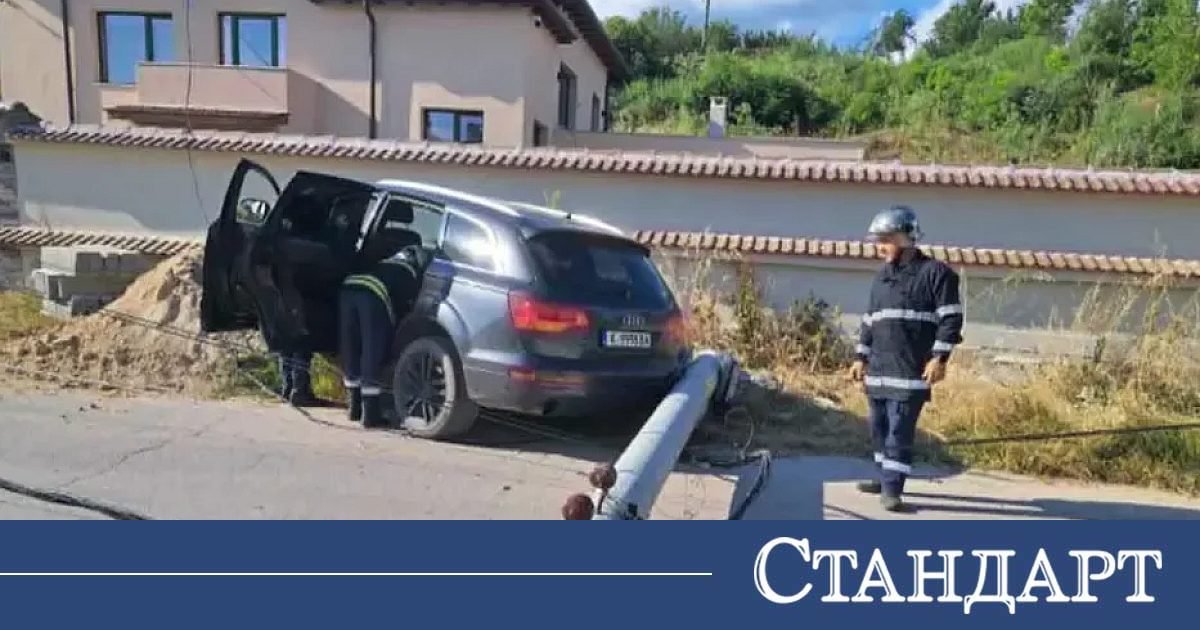 Адът на пътя: Пиян джигит отнесе стълб и остави ця