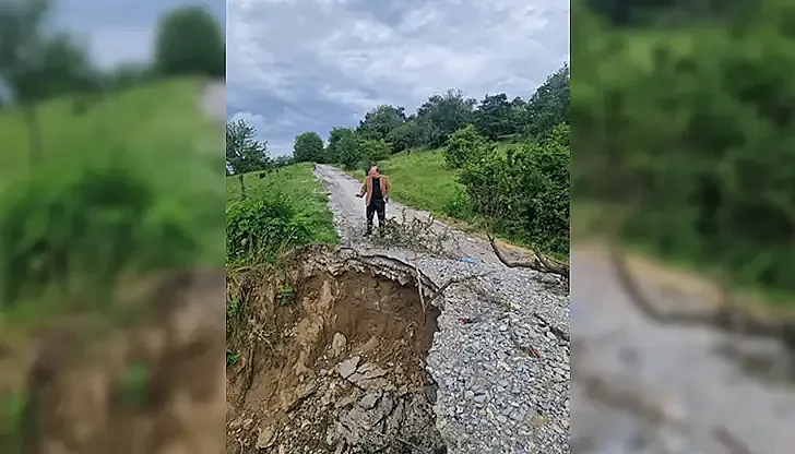 Пороите отнесоха път, село с 15 души обяви бедствие