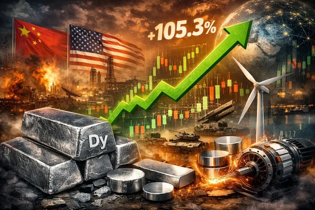 Цената на диспрозия избухна със 105%. Новият стратегически метал, който пренарежда света