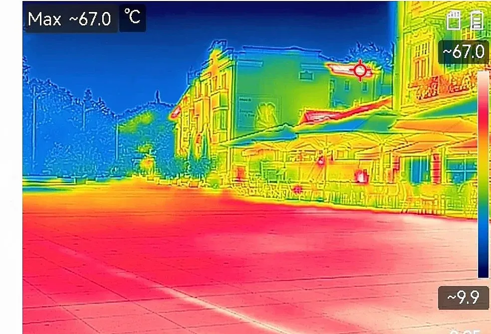 Защо в Пловдив се усеща като 67°C? Термокамери показаха шокиращи температури по улиците