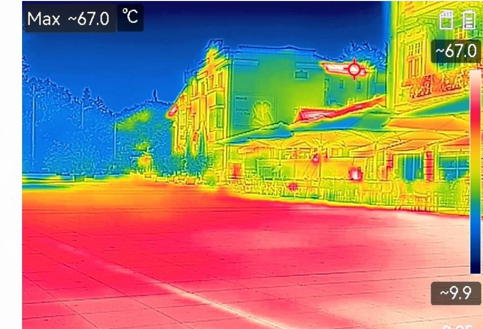 Защо в Пловдив се усеща като 67°C? Термокамери показаха шокиращи температури по улиците